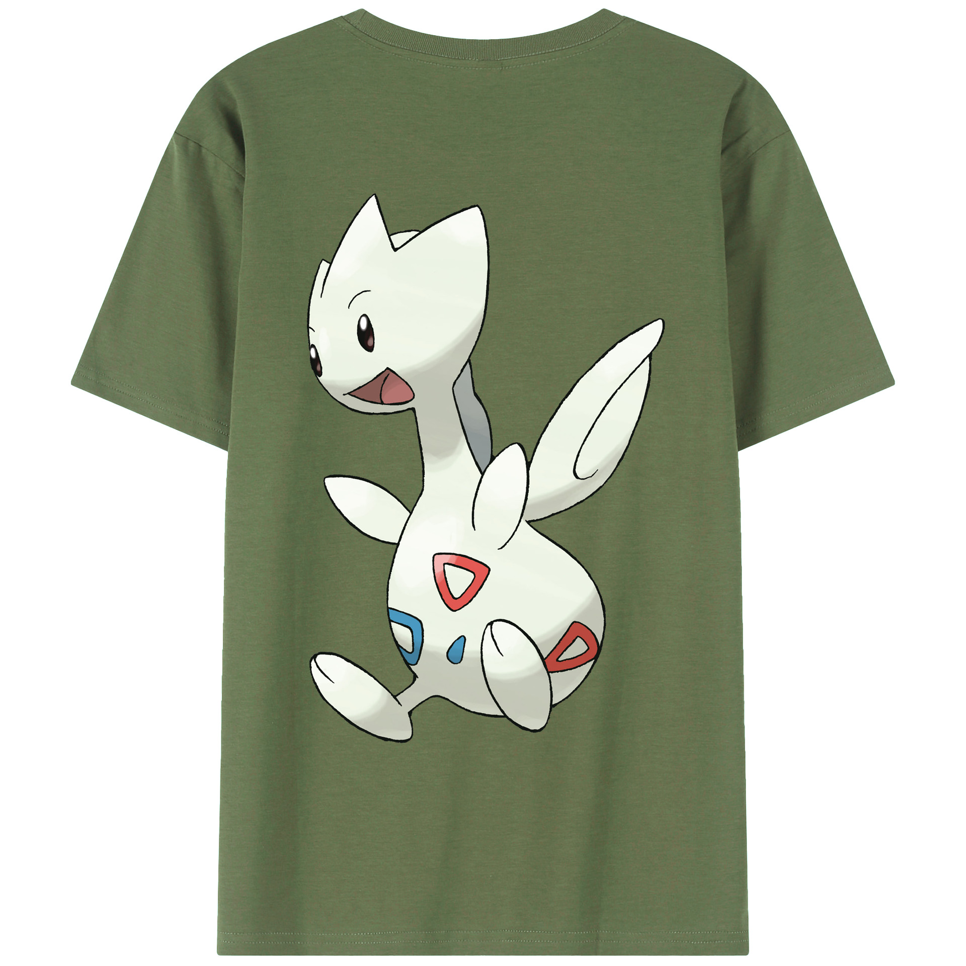 （画像用） ポケットモンスター Pokémon 綿100％ メンズ半袖Tシャツ（バックプリント） 通気性